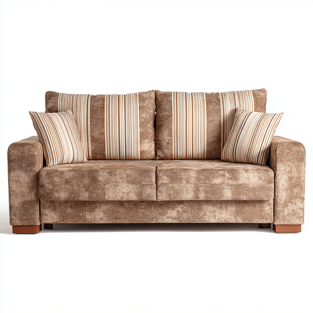 Divano a due posti tessuto 155x85x88 cm - marrone - design moderno-Styleive