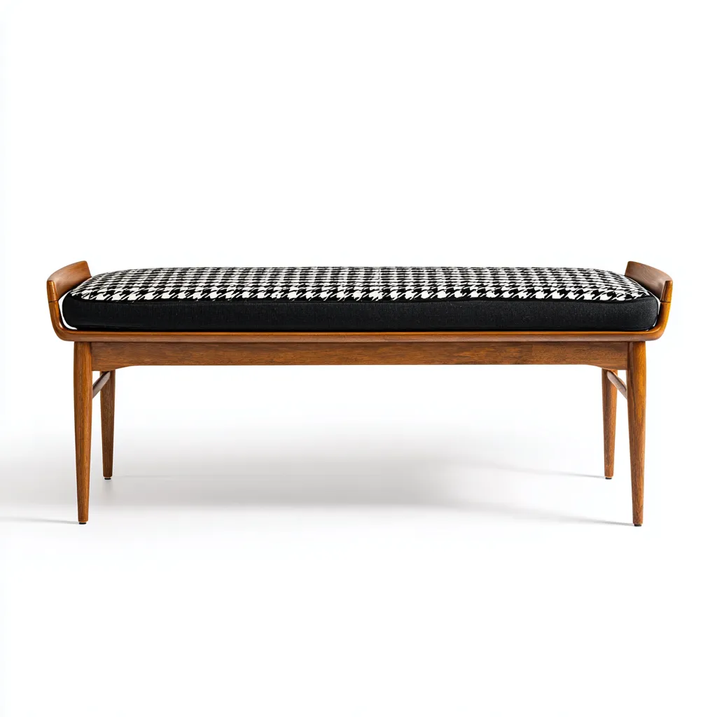 Panca per letto struttura in legno con seduta imbottita 120x40x50 cm - nero-legno naturale - stile moderno - adatto al soggiorno-Styleive