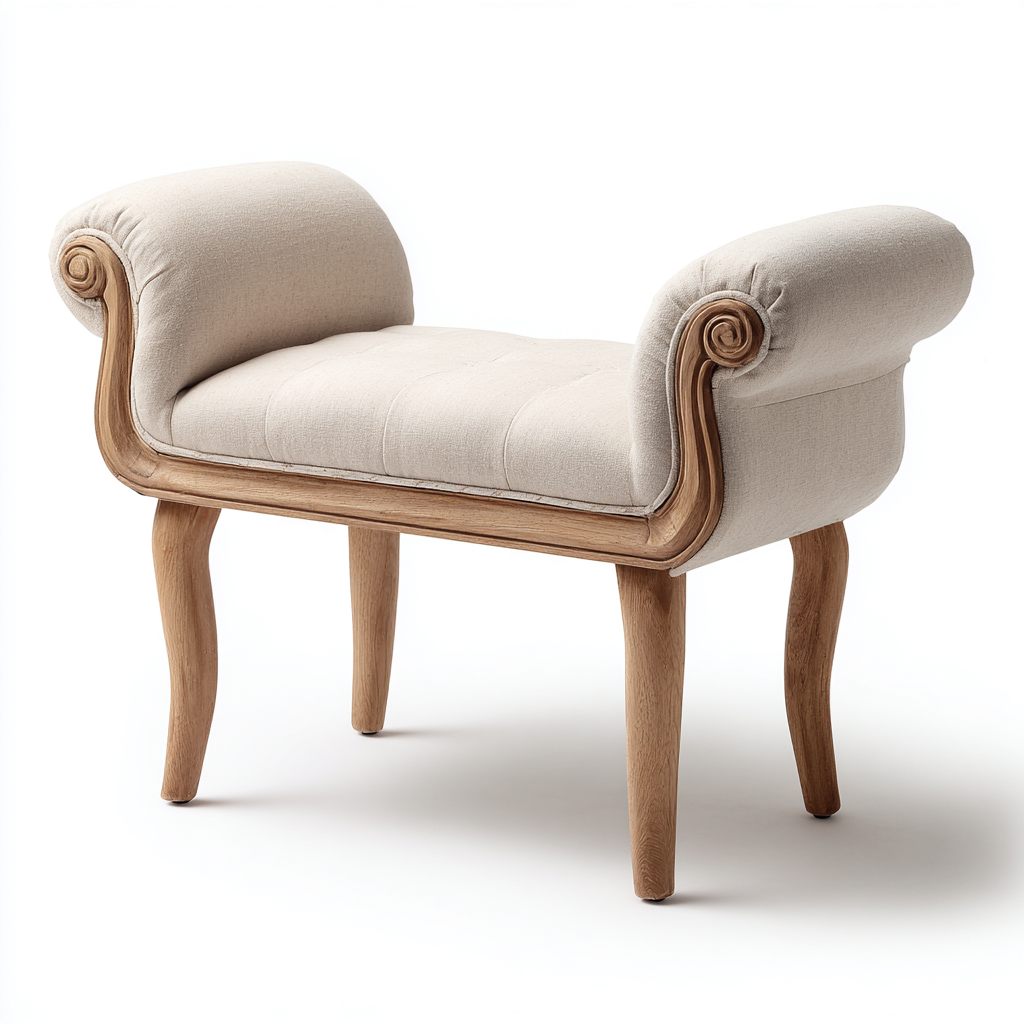 Panca per letto 90x40x55 cm - beige - design classico-Styleive