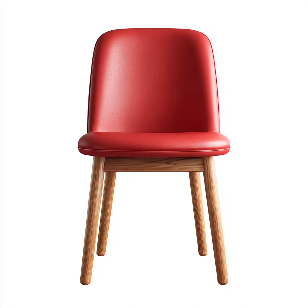 Sedia da pranzo struttura in legno con seduta imbottita 48x45x85 cm - rosso - stile moderno - adatto al soggiorno-Styleive