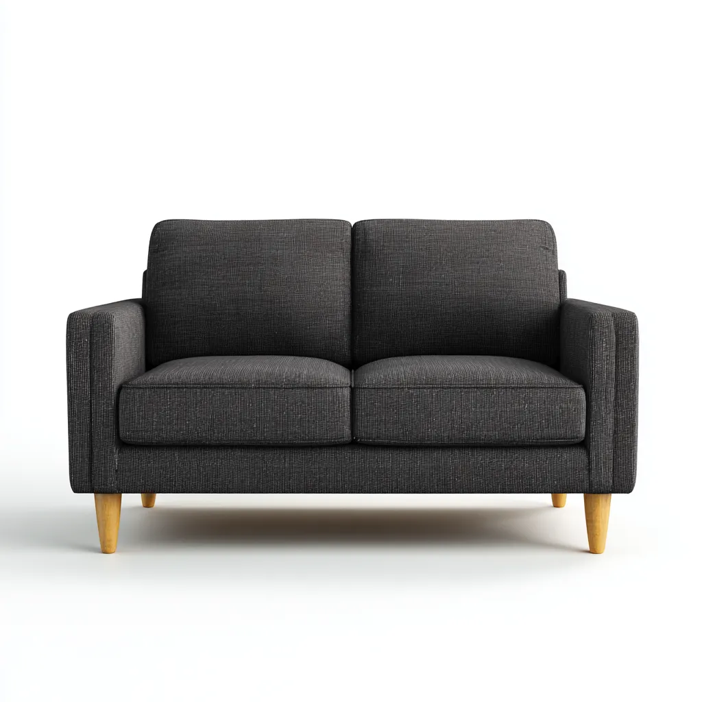 Divano a due posti tessuto 168x82x84 cm - grigio scuro - design moderno-Styleive