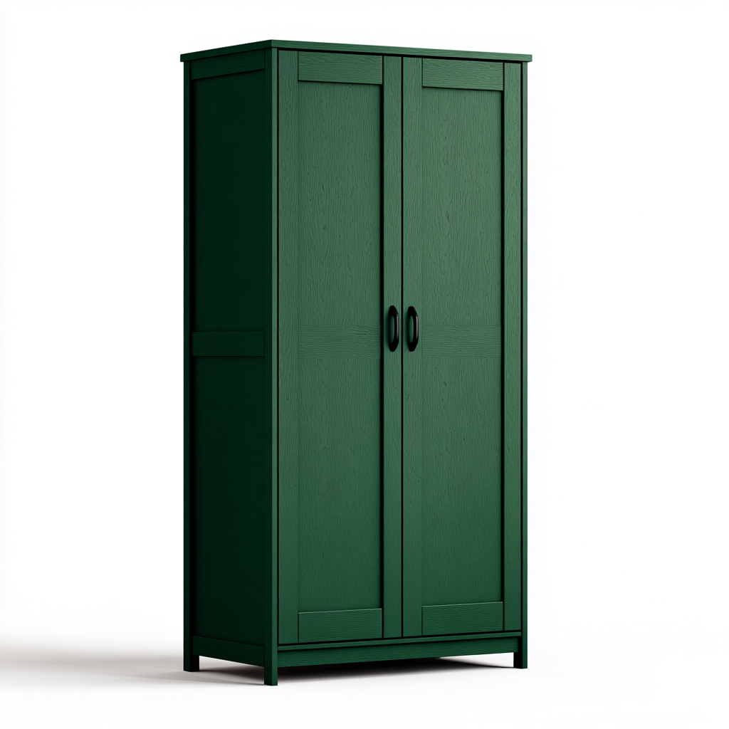 Armadio in legno 110x55x185 cm - verde - design moderno per camera da letto-Styleive