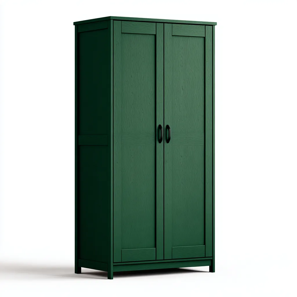 Armadio in legno 110x55x185 cm - verde - design moderno per camera da letto-Styleive