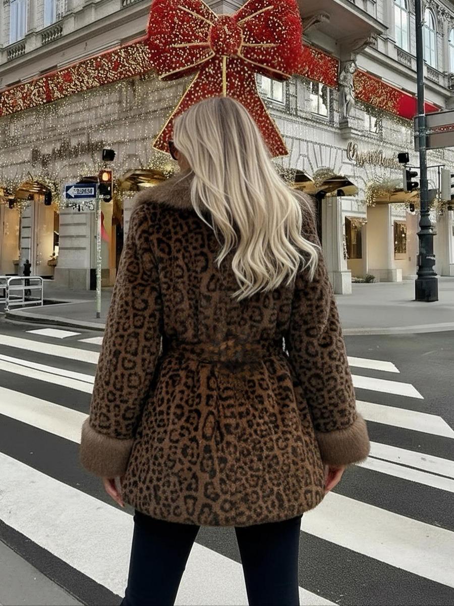 Women's Faux Fur Coat, Winter Fashion Long Sleeve Jacket, Casual Warm Outerwear