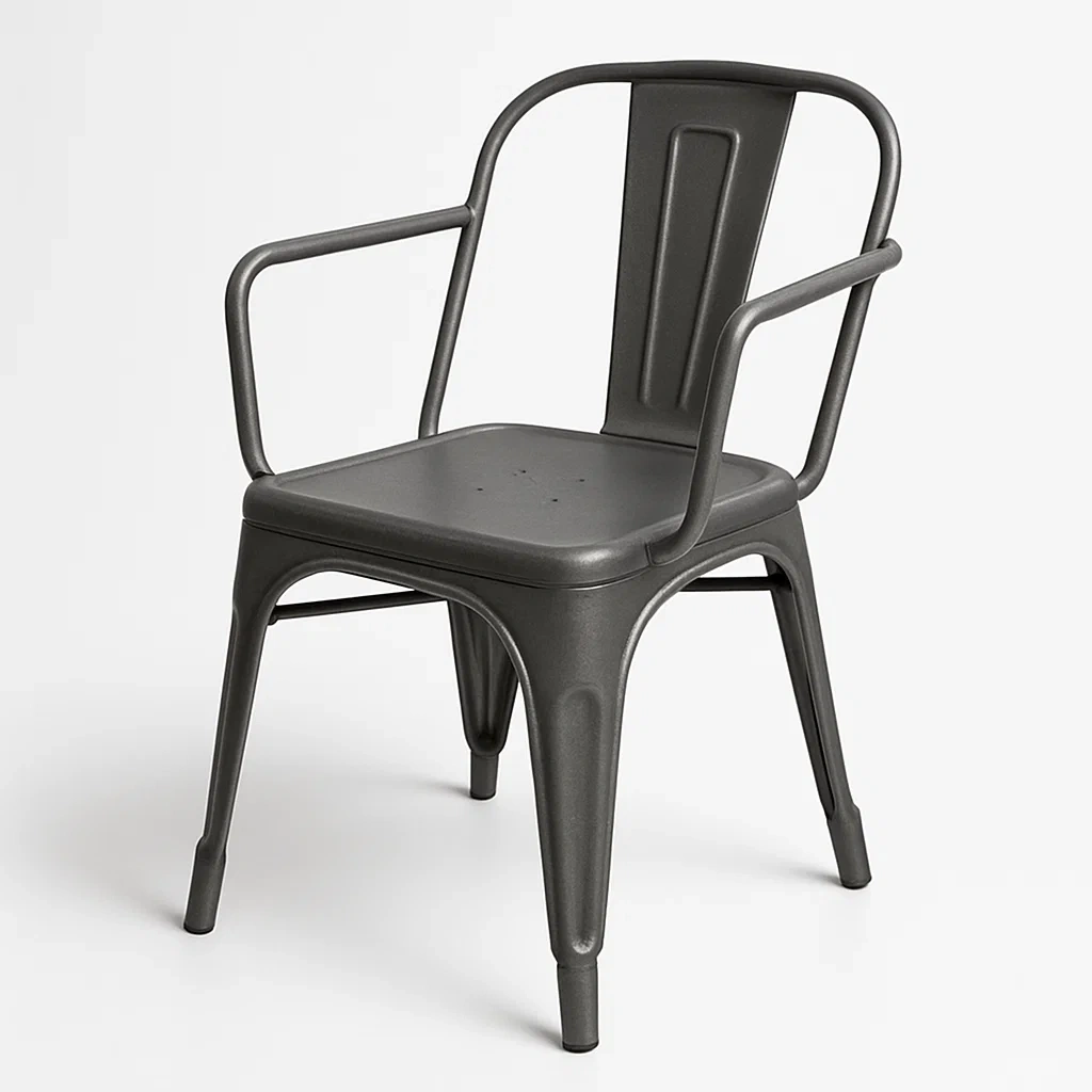 Poltrona in metallo con braccioli,85x54x56 cm-Snoozinova