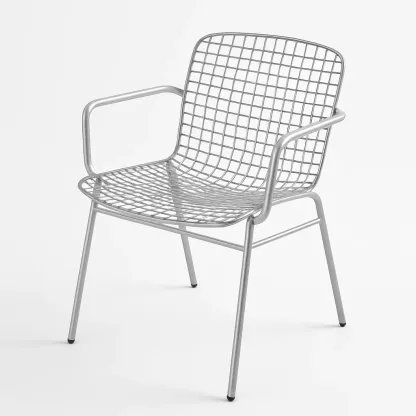 Poltrona in metallo con braccioli-Snoozinova