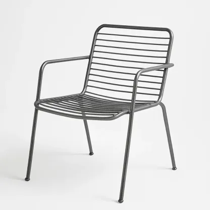 Poltrona in metallo da giardino con braccioli-Snoozinova