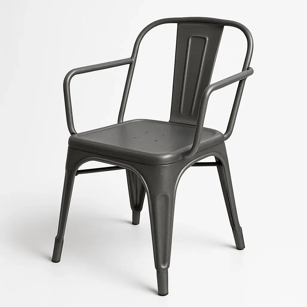 Poltrona in metallo con braccioli,85x54x56 cm-Snoozinova