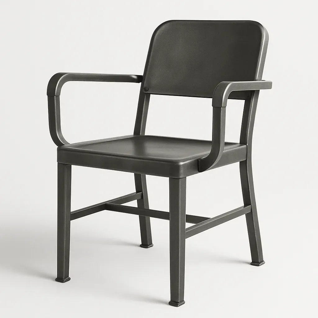 Poltrona in metallo con braccioli,86x53x53 cm-Snoozinova