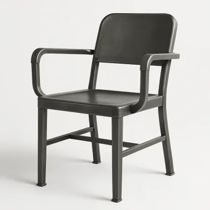 Poltrona in metallo con braccioli,86x53x53 cm-Snoozinova