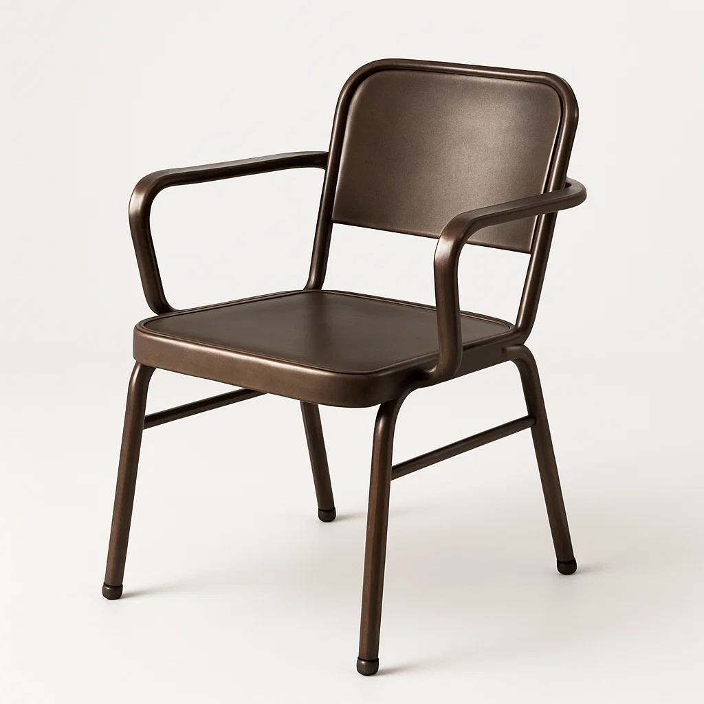 Poltrona in metallo verniciato a polvere con braccioli-Snoozinova