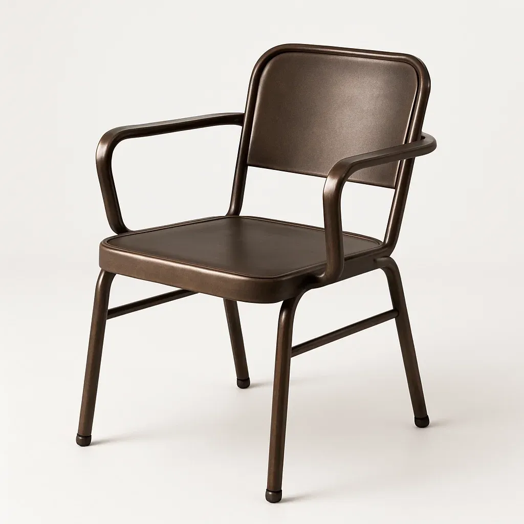 Poltrona in metallo verniciato a polvere con braccioli-Snoozinova