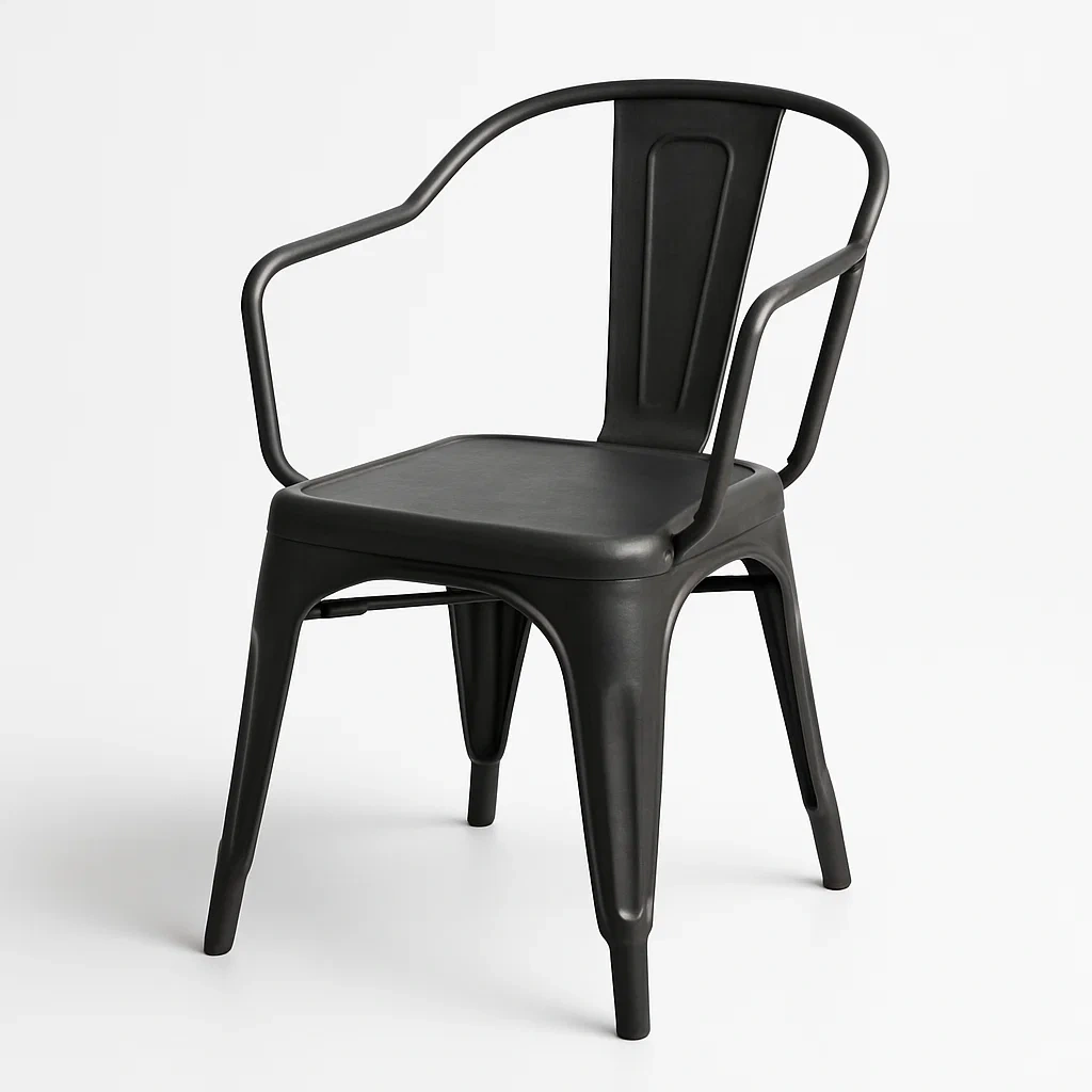 Poltrona in metallo con braccioli,85x52x55 cm-Snoozinova