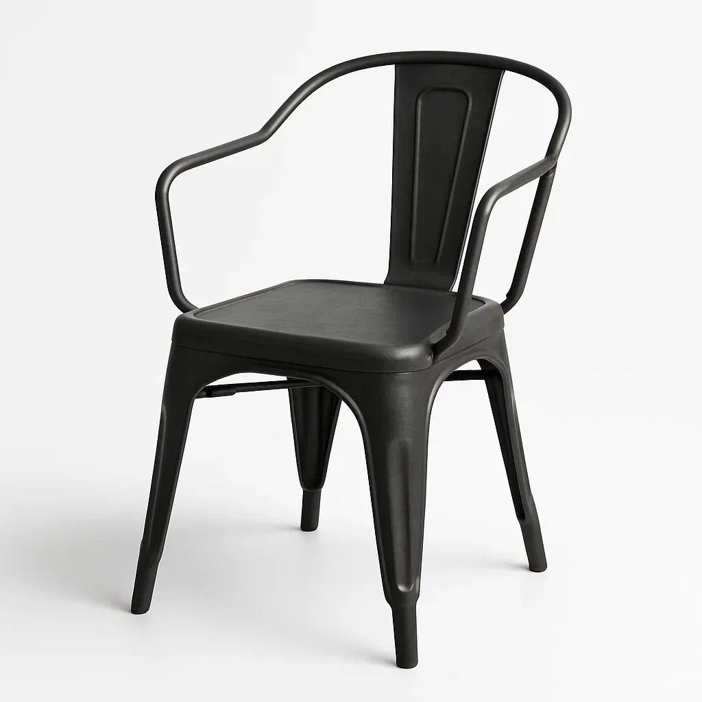 Poltrona in metallo con braccioli,85x52x55 cm-Snoozinova