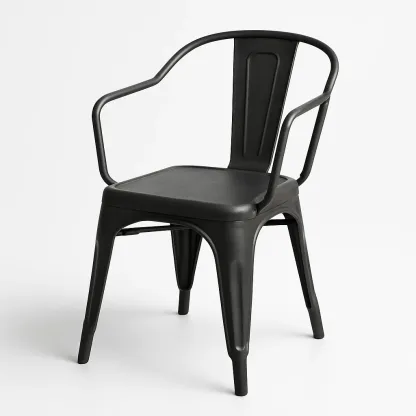 Poltrona in metallo con braccioli,85x52x55 cm-Snoozinova