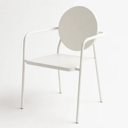 Poltrona in metallo verniciato con schienale rotondo-Snoozinova