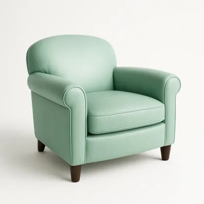 Poltrona in pelle PU con gambe in legno massello,85x90x80 cm-Snoozinova