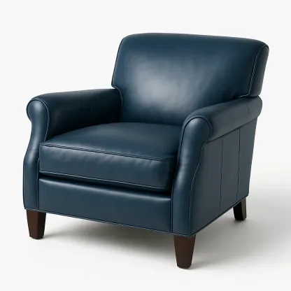 Poltrona in pelle con struttura in legno-Snoozinova