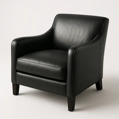 Poltrona in pelle con struttura in legno massello-Snoozinova