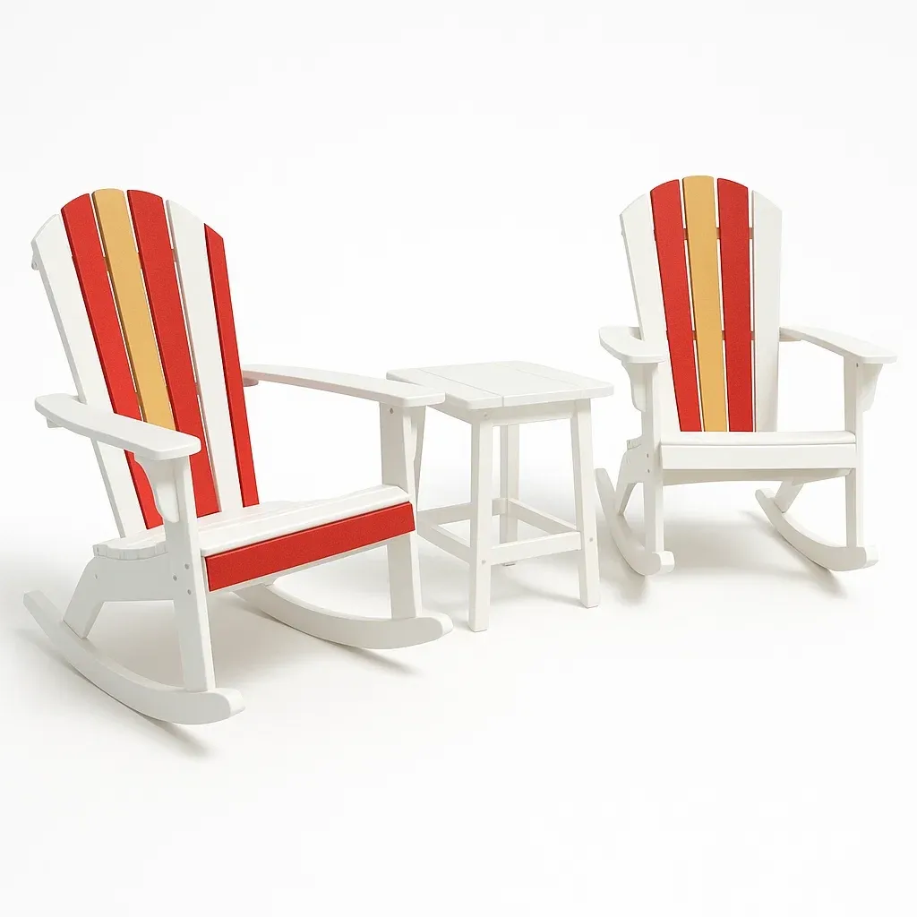 Set di sedie a dondolo in polietilene con tavolo-Snoozinova