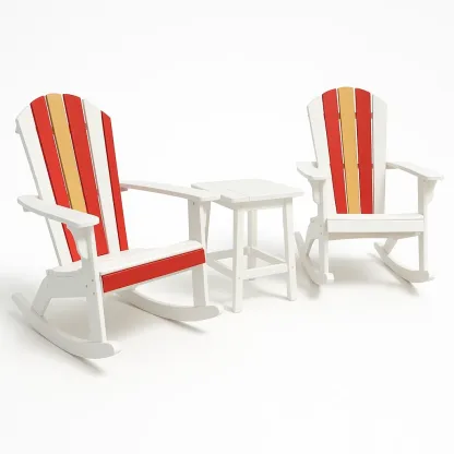 Set di sedie a dondolo in polietilene con tavolo-Snoozinova