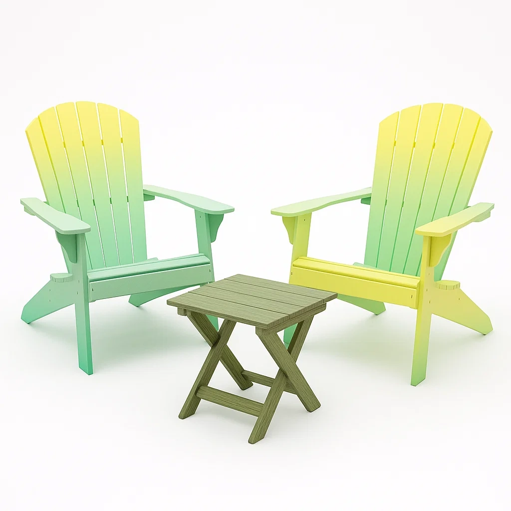 Set di sedie Adirondack in legno composito con tavolino-Snoozinova