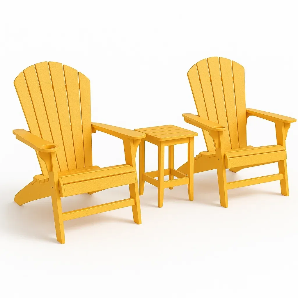 Set di sedie Adirondack in polietilene con tavolino da giardino-Snoozinova