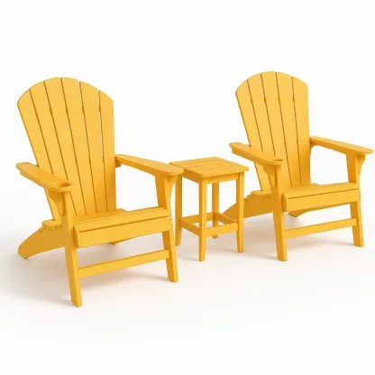 Set di sedie Adirondack in polietilene con tavolino da giardino-Snoozinova