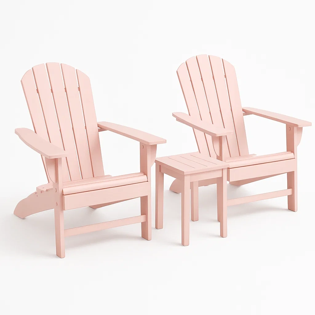 Set di sedie Adirondack in legno con tavolino da esterno-Snoozinova