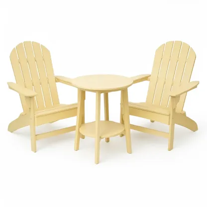 Set di sedie Adirondack in polipropilene con tavolino rotondo-Snoozinova