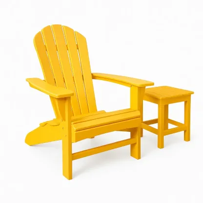 Set di sedie Adirondack in polietilene con tavolino laterale-Snoozinova