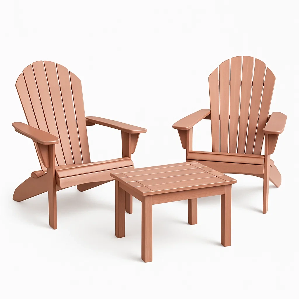 Set di sedie Adirondack in plastica con tavolino da giardino-Snoozinova