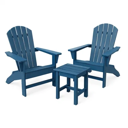 Set di sedie Adirondack con tavolino in polietilene-Snoozinova