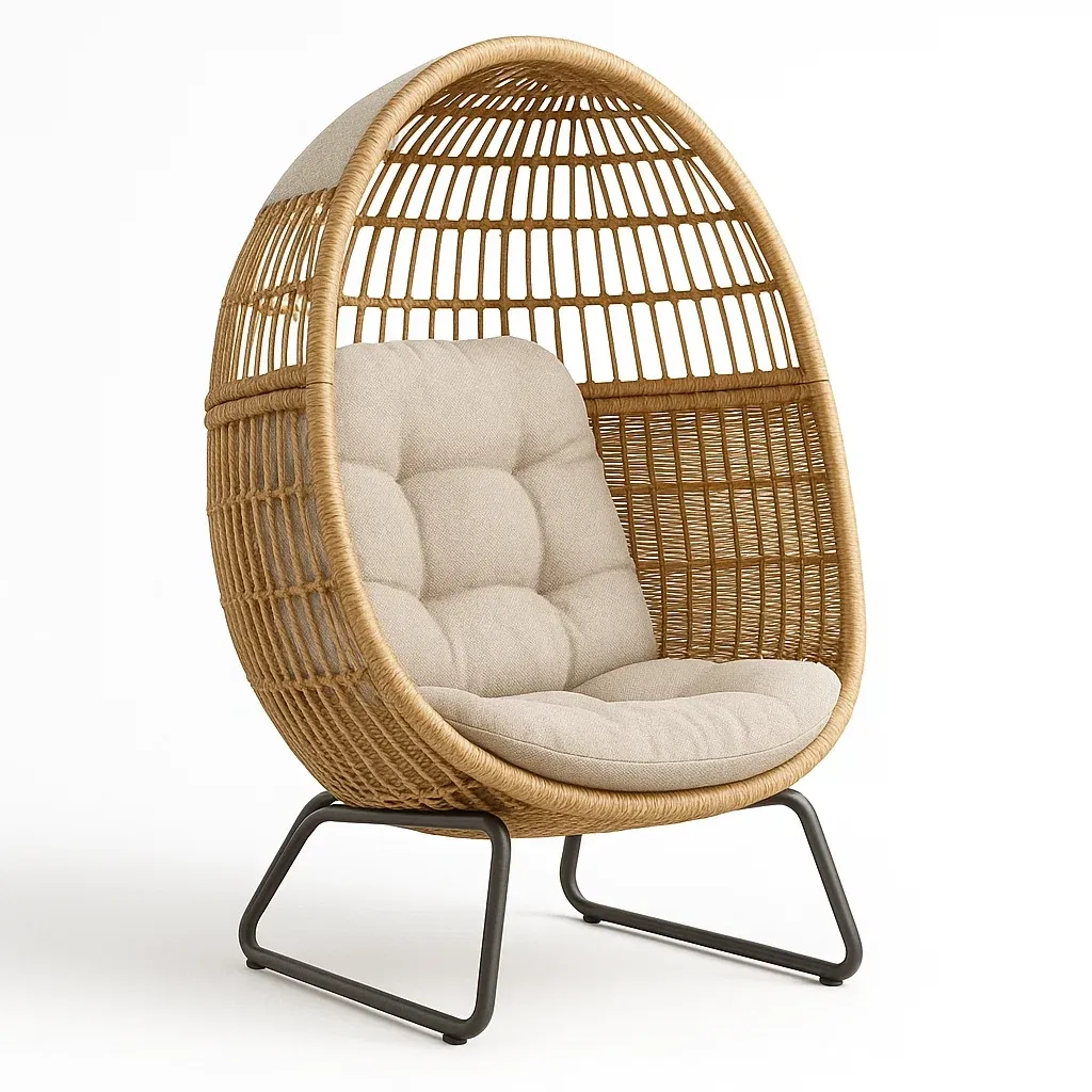 Sedia a uovo in rattan sintetico-Snoozinova