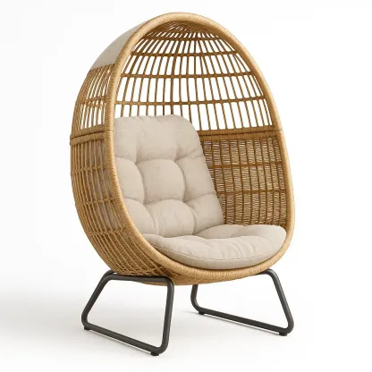 Sedia a uovo in rattan sintetico-Snoozinova