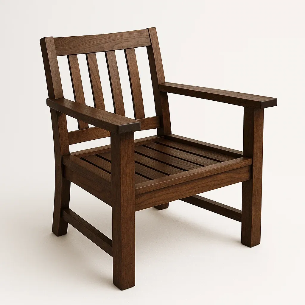 Poltrona in legno massello,85x60x65 cm-Snoozinova