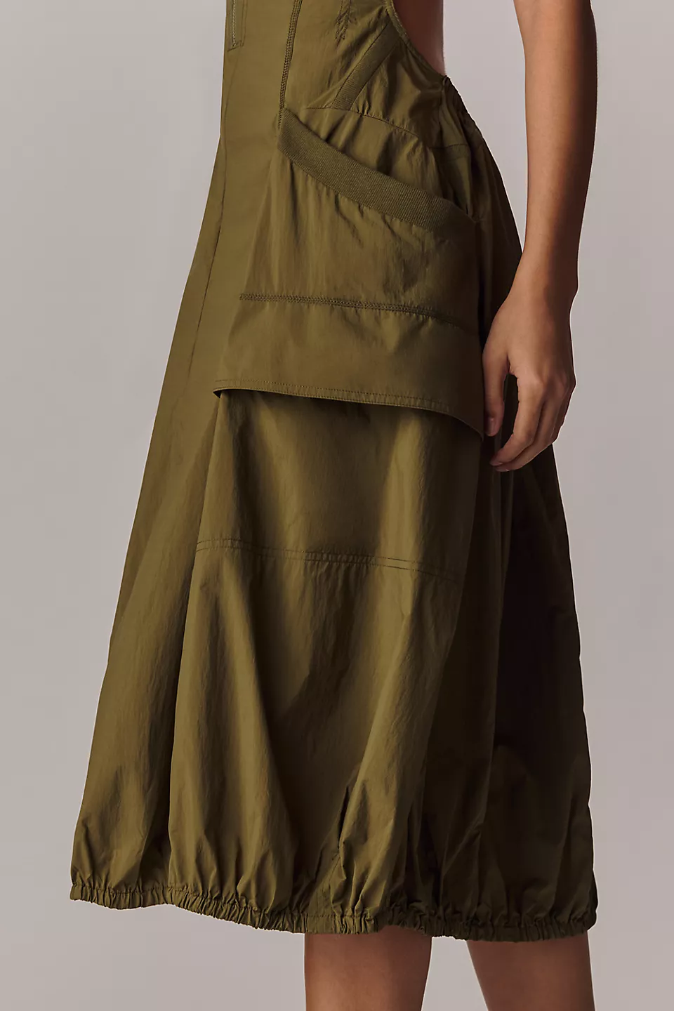 Daily Practice Fastpack Bubble-Hem Midi Dress (Buy 2 Free Shipping)