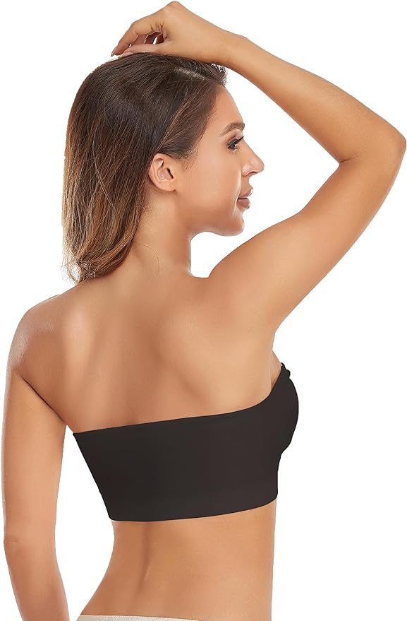 Non-Slip Silicone Padded Bea Wireless Tube Top Bra