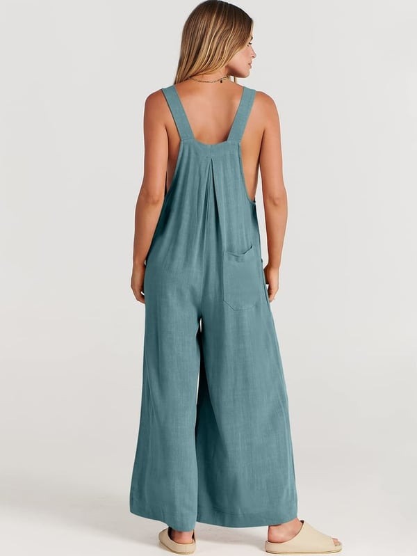 2024 Plus Size Oversize Wide Leg Overalls Jumpsuit