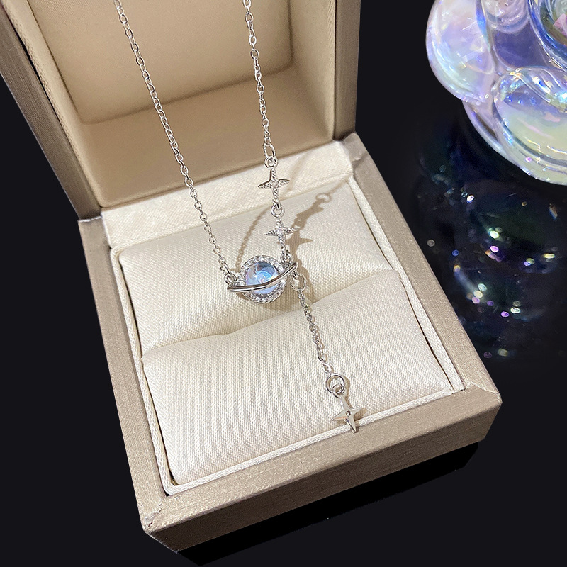 Celestial Planet Silver Necklace