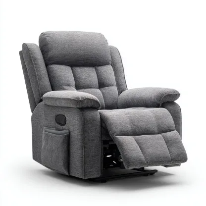 Fauteuil relax-tissu-sponge-104x97x110 cm-gris foncé-style contemporain-Styleero
