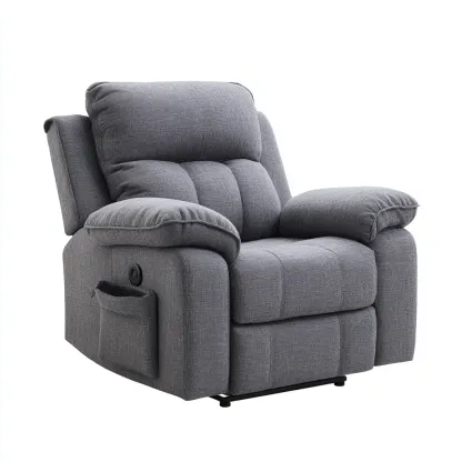 Fauteuil relax-tissu-sponge-103x96x109 cm-gris foncé-style contemporain-Styleero