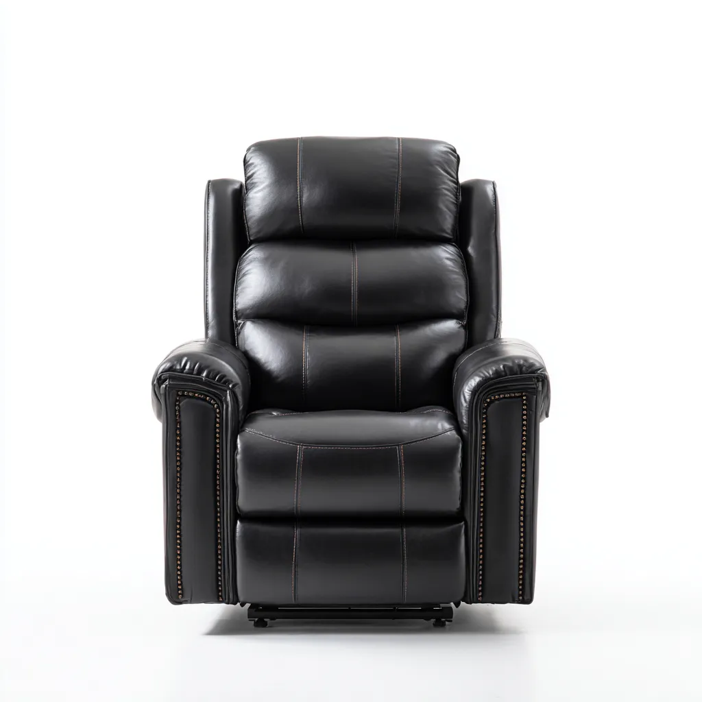 Fauteuil relax-similicuir-100x95x108 cm-noir-design contemporain-Styleero
