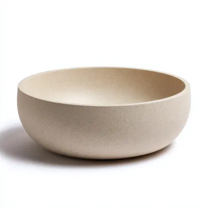 Lavabo - pierre naturelle - 43x43x15 cm - beige - design contemporain-Styleero