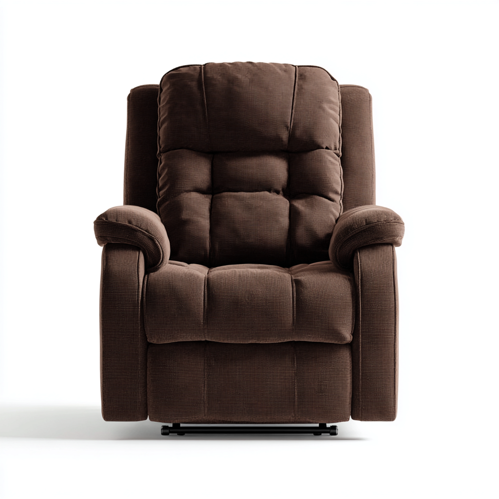 Fauteuil relax-tissu-100x94x110 cm-brun-design contemporain-Styleero