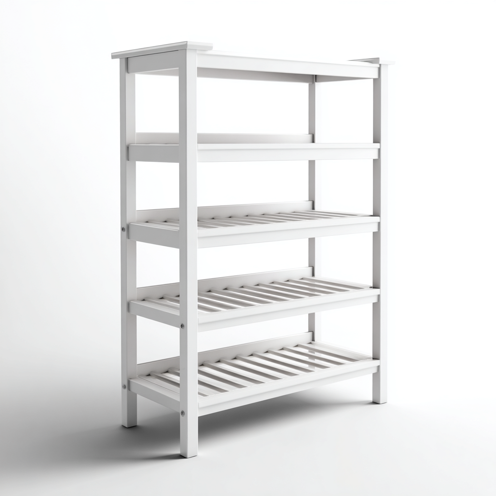 Meuble a chaussures-bois-74x27x92 cm-blanc-style classique-Styleero