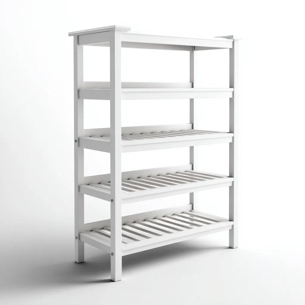 Meuble a chaussures-bois-74x27x92 cm-blanc-style classique-Styleero