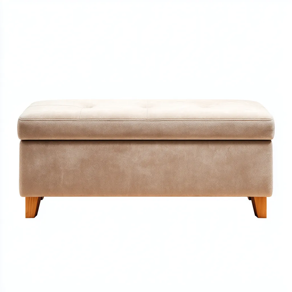 Banc d'entrée - tissu - 100x40x45 cm - beige - style moderne-Styleero