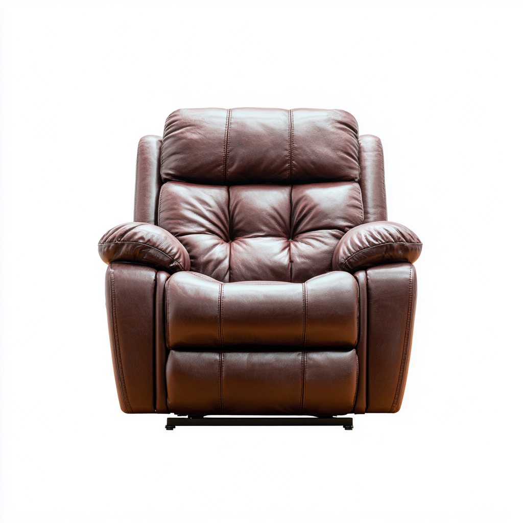 Fauteuil relax-similicuir-102x96x110 cm-marron-design contemporain-Styleero