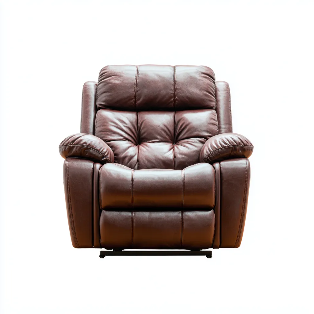 Fauteuil relax-similicuir-102x96x110 cm-marron-design contemporain-Styleero